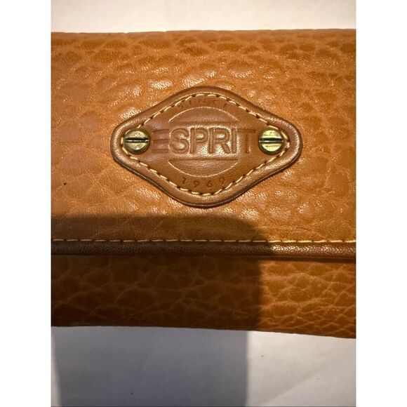Vintage Esprit Women's Faux Leather Pebbled Snap Trifold Wallet Brown NWOT - Picture 10 of 16